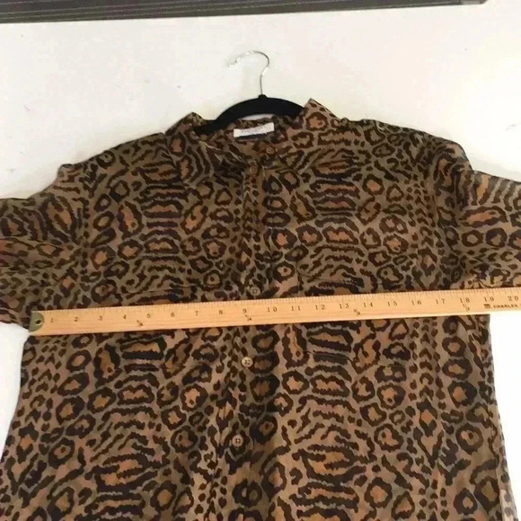 Equipment leopard button down top - Picture 4 of 5